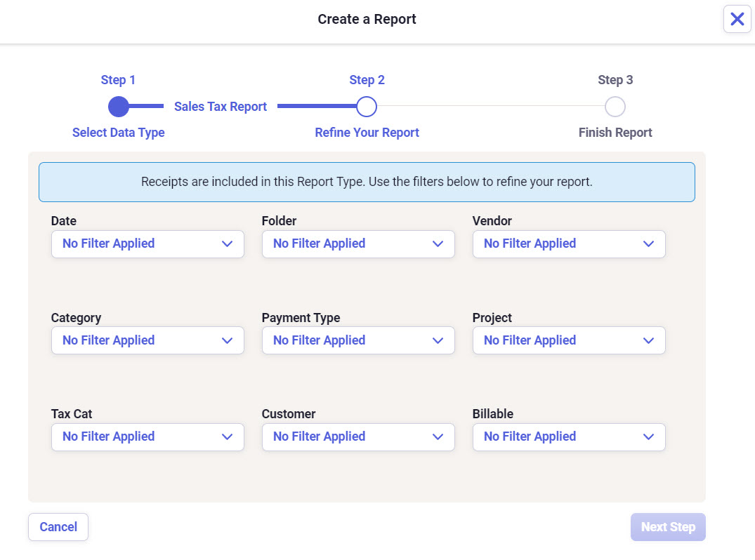 File Reporting in Neat Neat HelpCenter